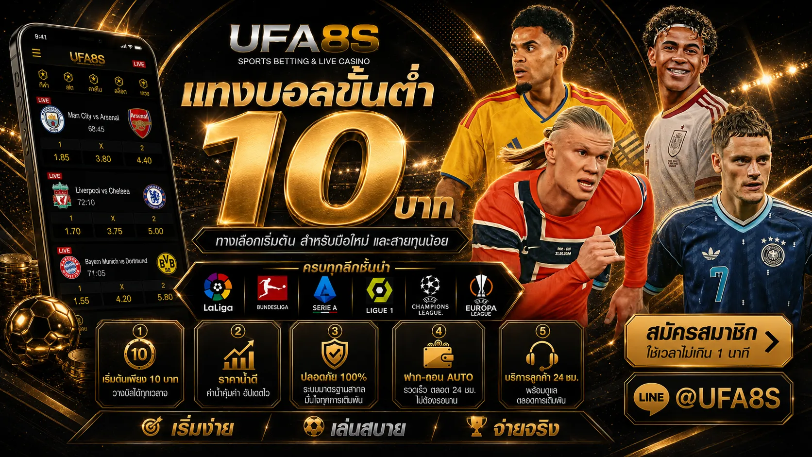 แทงบอลขั้นต่ำ 10 บาท